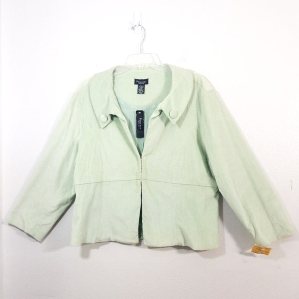 NWT Persaman NY mint velvety blazer jacket 12